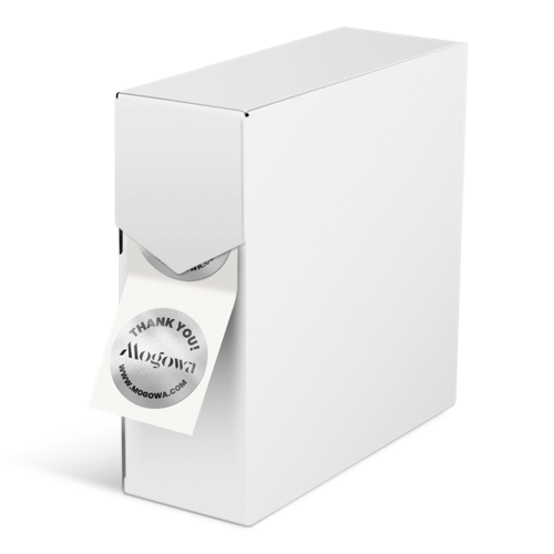 Etichette  argento in carta, rotonde