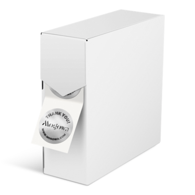Etichette  argento in carta, rotonde