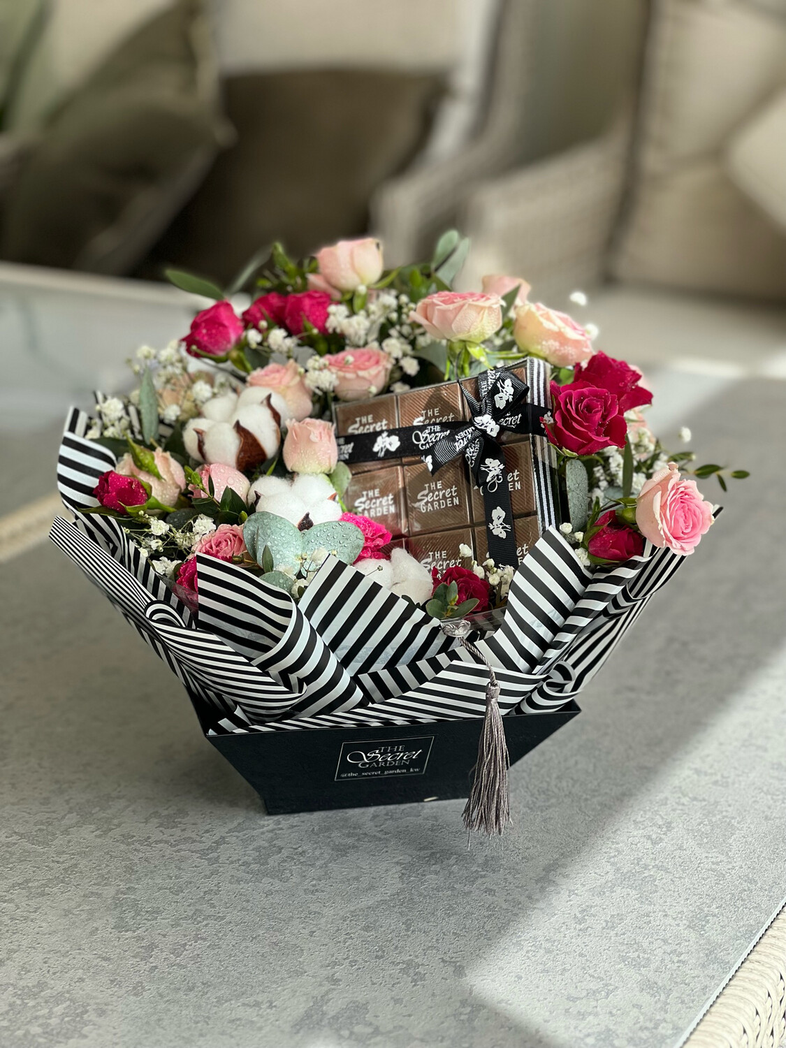 Flower with chocolate..