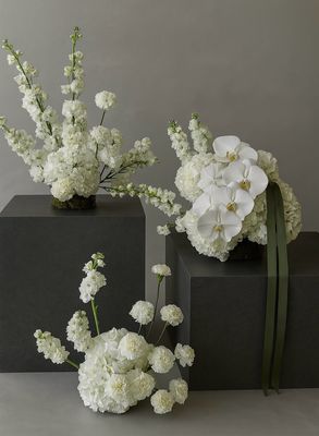 white arrangements 