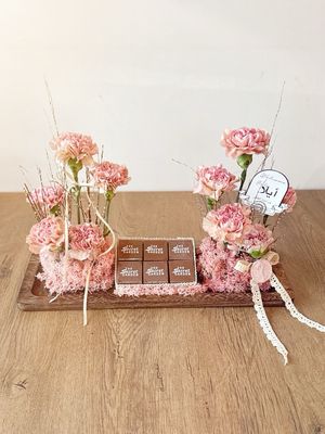 Carnation Flower and chocolate 