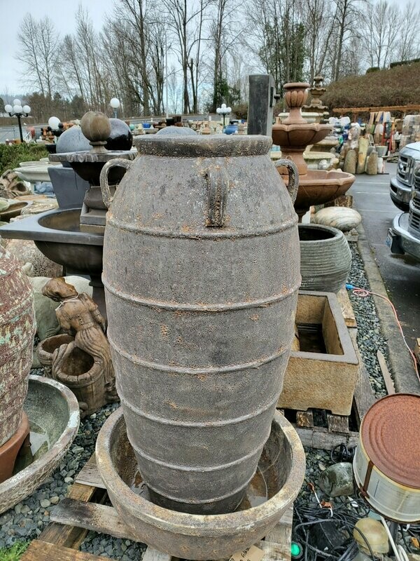 TALL BOILING GLAZE JAR FOUNTAIN