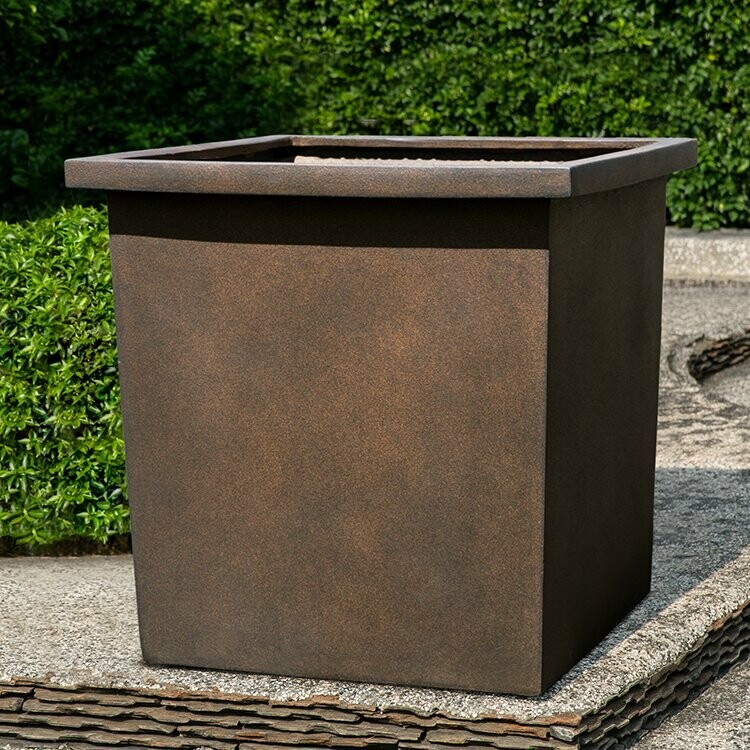 Bardo Square Planter-Rust Lite-S/3