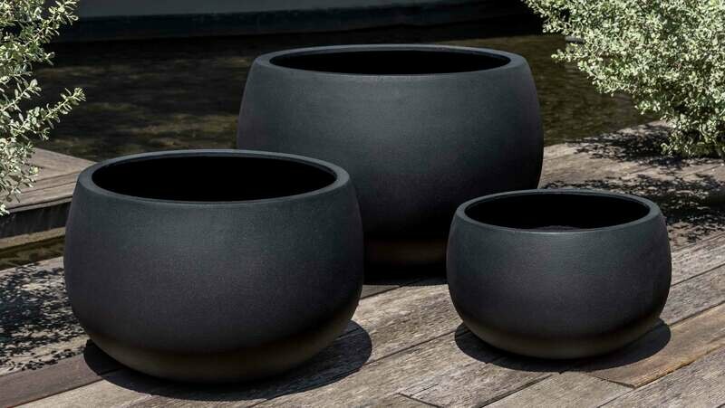 Norfolk Planter – Onyx Black Lite – S/3