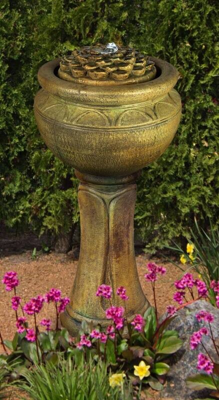 TALL DAHLIA PATIO BUBBLER FOUNTAIN