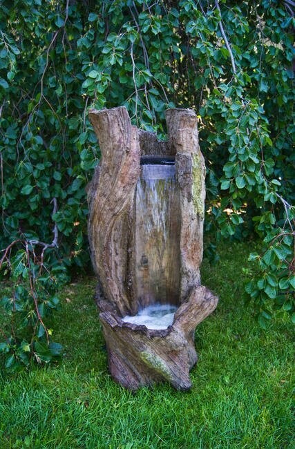 WATERFALL LOG FOUNTAIN