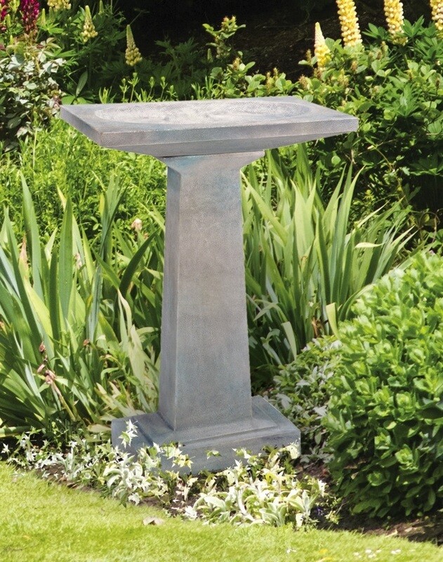 RECTANGULAR PRAIRIE BIRDBATH