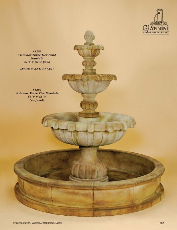 VISTAMAR THREE TIER POND FOUNTAI