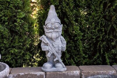 SERVE AND PROTECT GARDEN GNOME