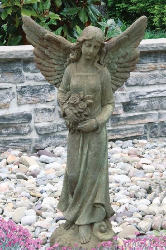 42" Angel with Roses
