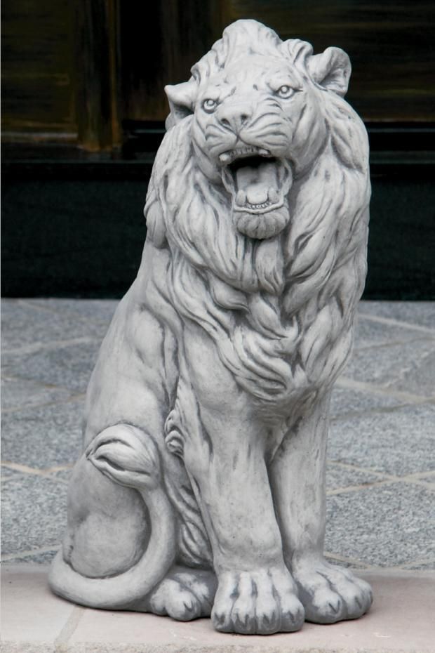 24" Sitting Lion - Pair
