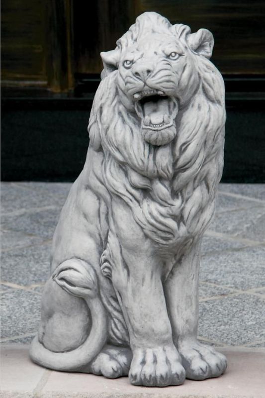 24" Sitting Lion - Pair