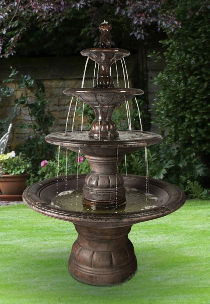 Grande Contemporary Four-Tier Fountain