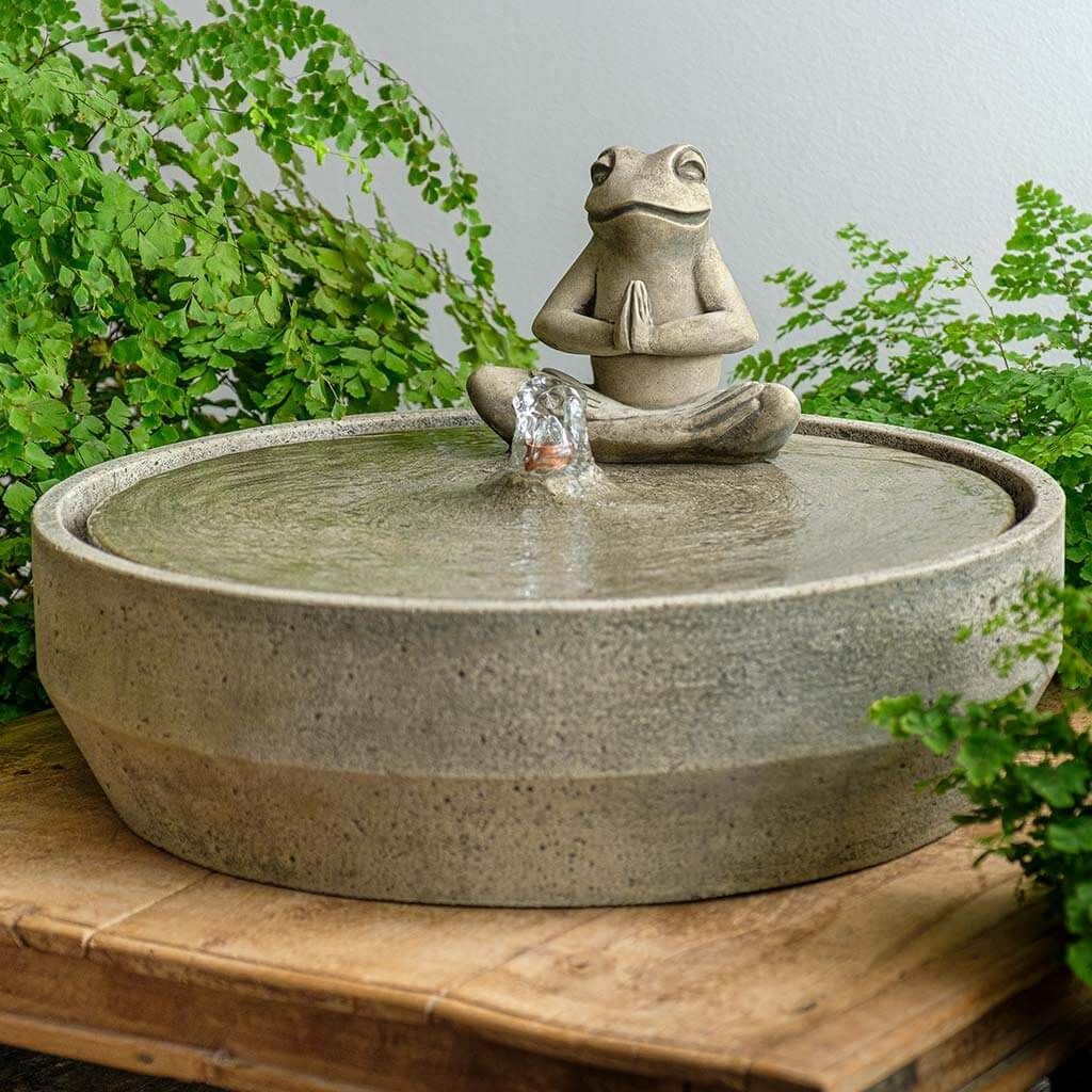 Yoga Frog Beveled Fountain
