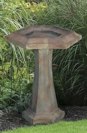 Hexagonal Prairie Birdbath