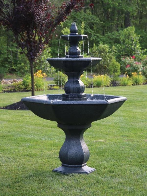Three Tier Boca Hexagon Fountain
