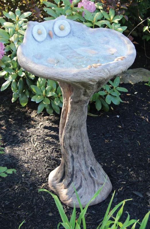 One Piece Owl Bird Bath