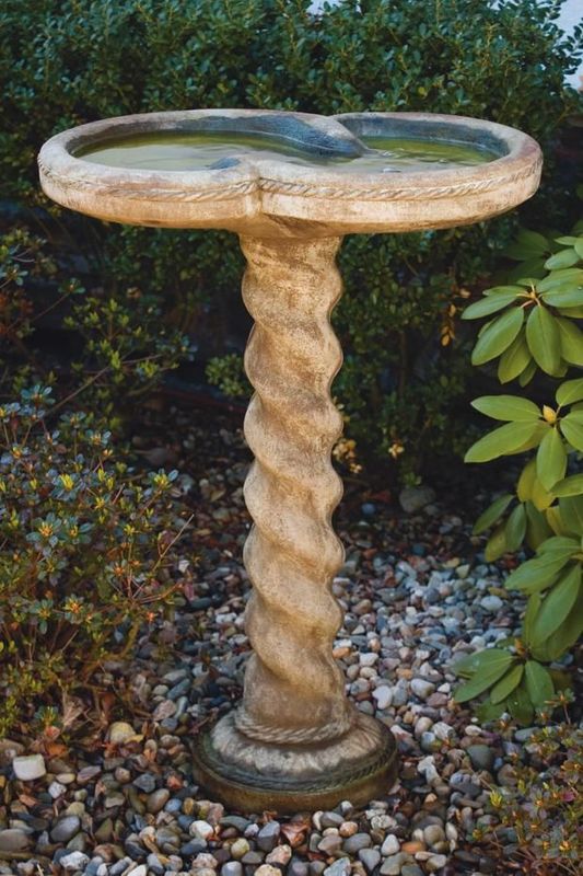 One Piece Spiral Bird Bath