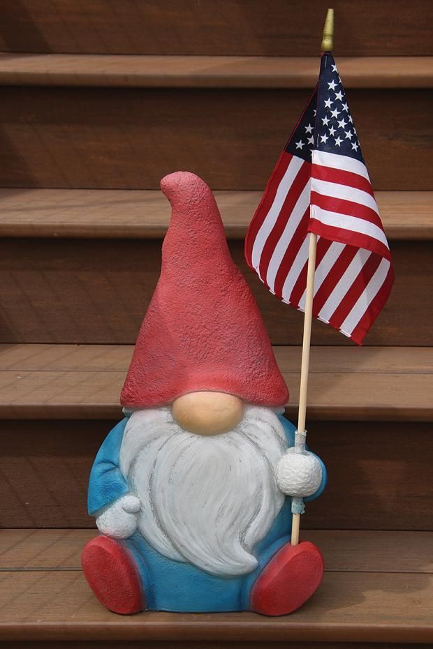 Flag Garden Gnome