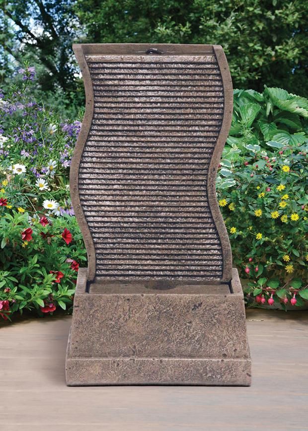 34 34" Curved Water Wall Fountain
