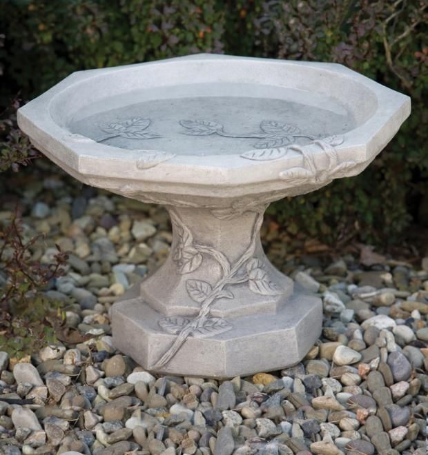 11 11" One Piece Vine Bird Bath