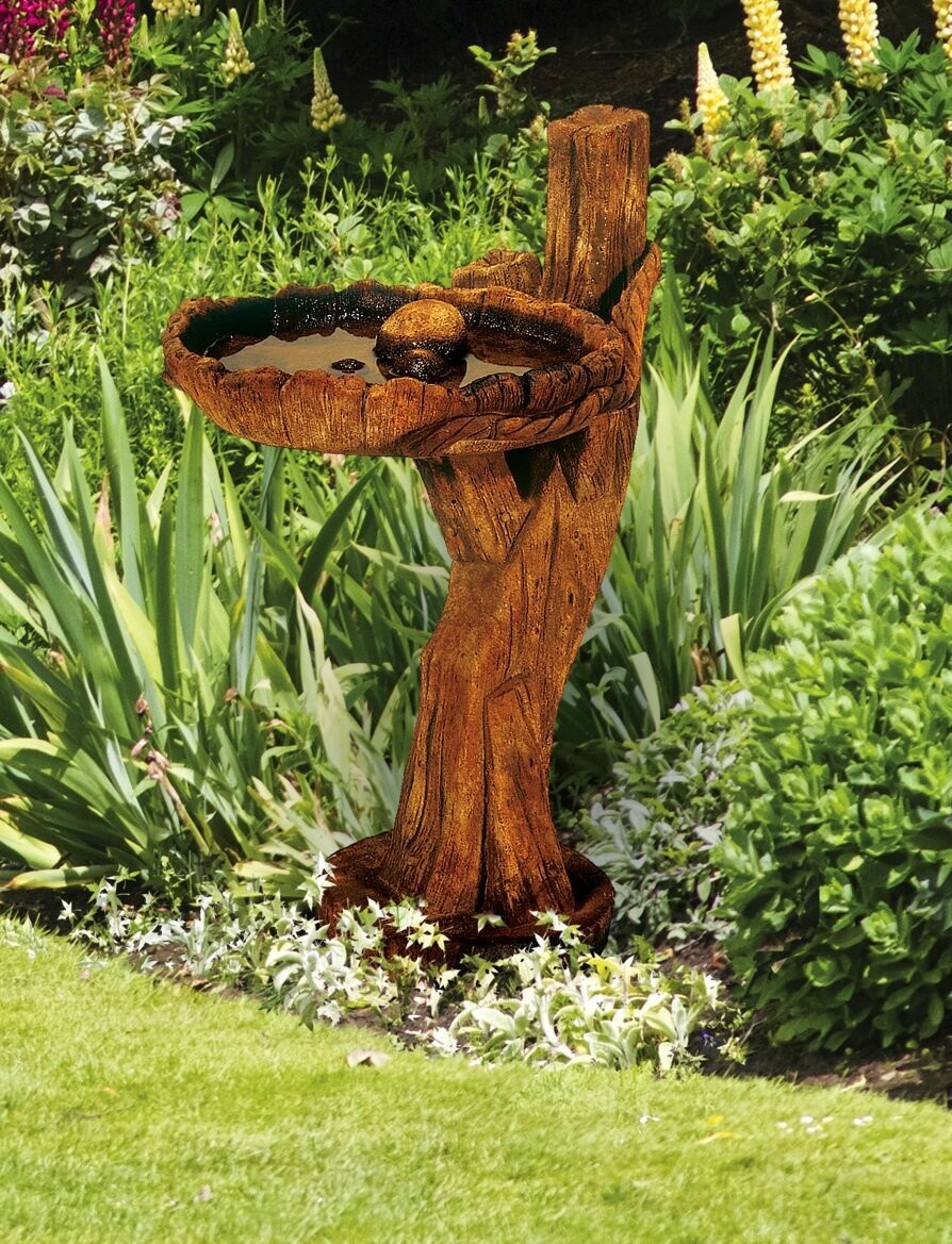 ROPE 'N' TIMBER BIRDBATH