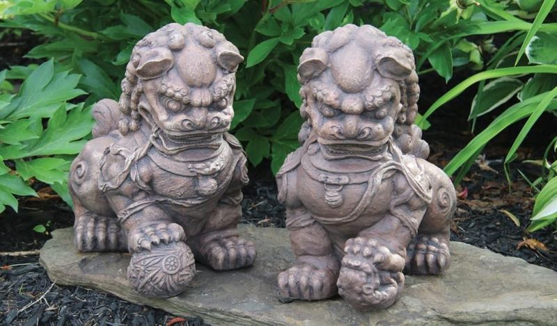 13 13" Medium Foo Dog - Pair