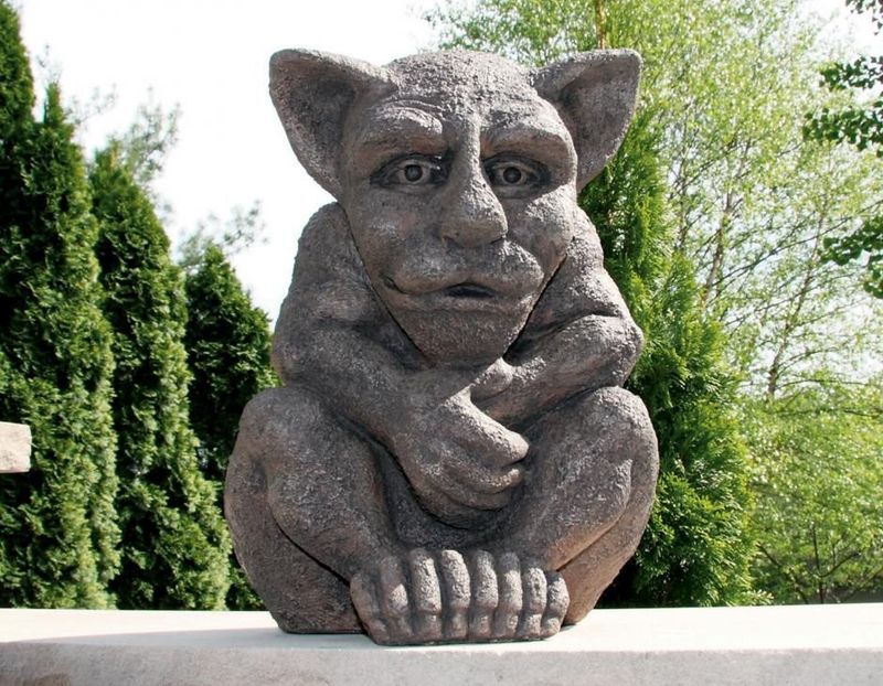 14 14" Shy Sitting Gargoyle