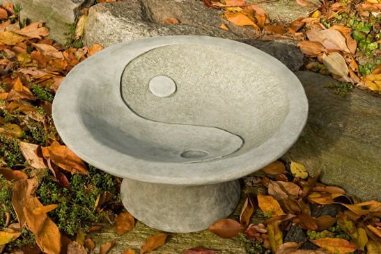 Yin Yang Pedestal Birdbath Yin Yang Pedestal Birdbath