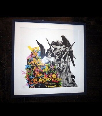 Angels - DOLK - Framed (Black Frame &amp; White Passepartout)