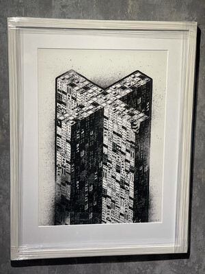 M - City title: X - Comes With White Frame &amp; Art Glass - Geir’s Rammeservice