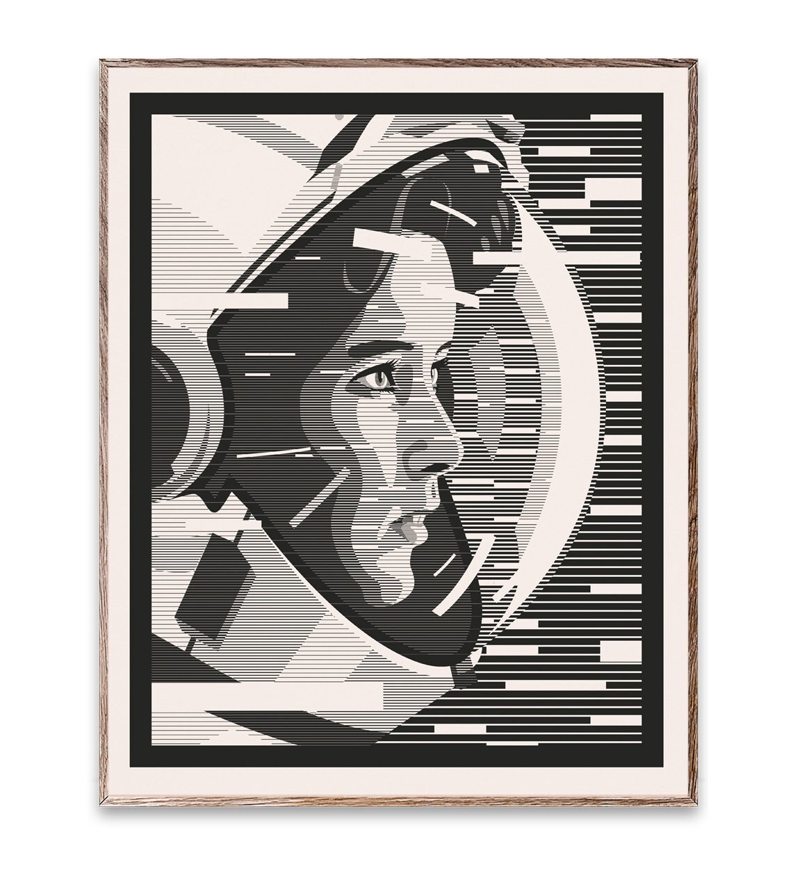 300g White Hahnemuhle Paper - Astronaut Artwork By B Bredenbekk