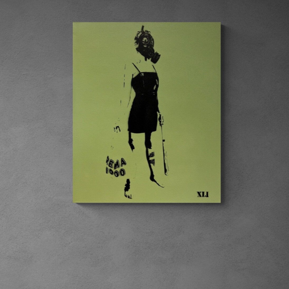 Apocalypse Mom (Green) - XLI / Geir Olav - Original on Canvas Street Art