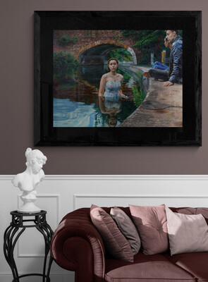 “The Bath" - Giclee print - image 61x80cm - Michele Del Campo