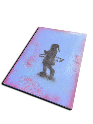 Hoolahoop girl - barbwire // Original Canvas