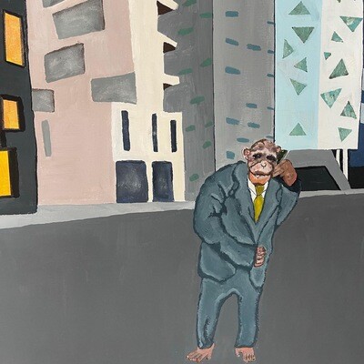 " Monkey Business " Orginalt Maleri Av Markus Günther