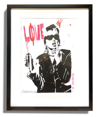 LØVE 1/1 Hollyhock X Aleksander Günther Collaboration - Screenprint With Handfinished Elements