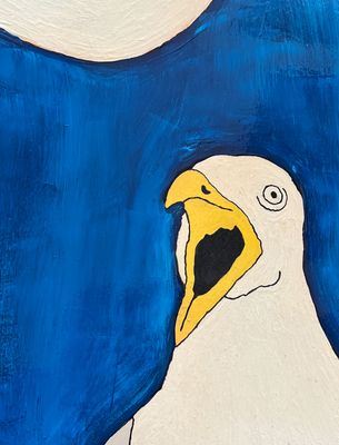 " Måkefaen - Marineblå " Orginal Av Markus Günther