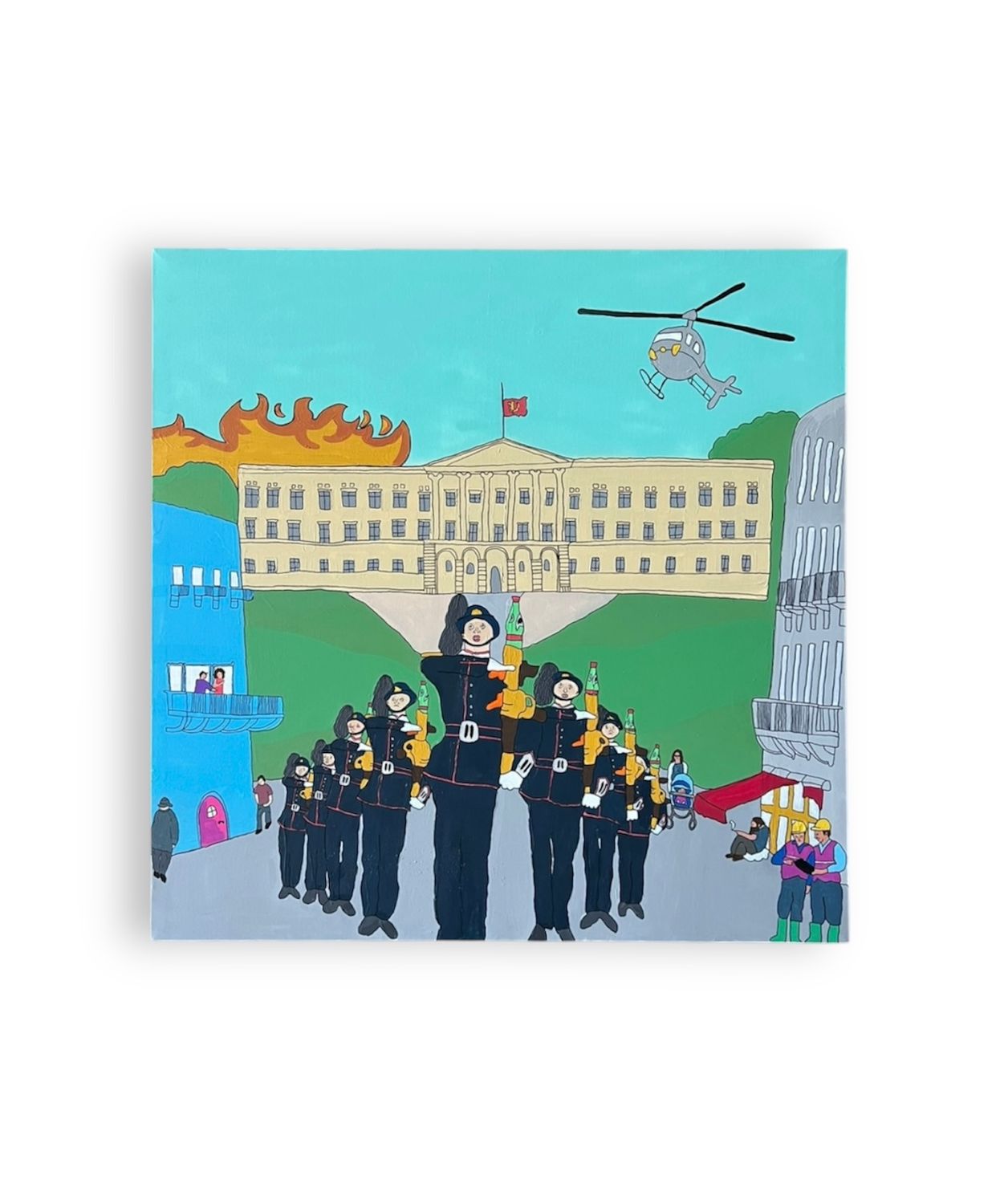 "Dagen Kongen Dør" Orginalt Maleri Markus Günther