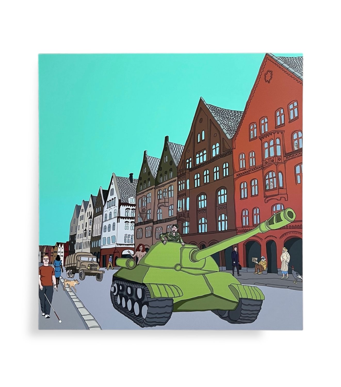 " I LOVE BERGEN " 100x100cm Av Markus Günther