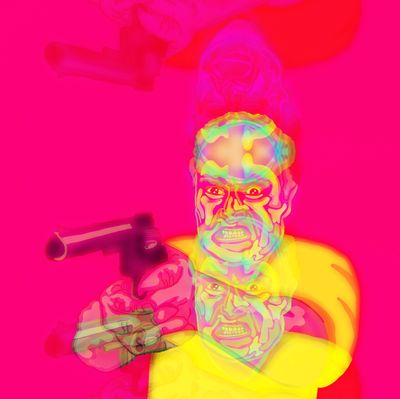 " Wrongdoer " 70x70 på Aluminium Av Markus Günther