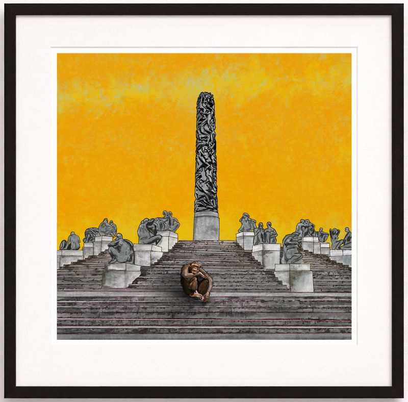 " Ape i Vigelandsparken " Trykk av Markus Günther