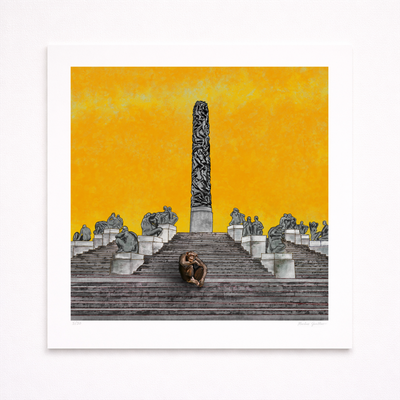 " Ape i Vigelandsparken " Trykk av Markus Günther