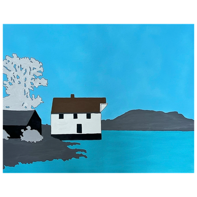 " Utsikt frå Møllebruo " Orginalt Maleri Av Markus Günther