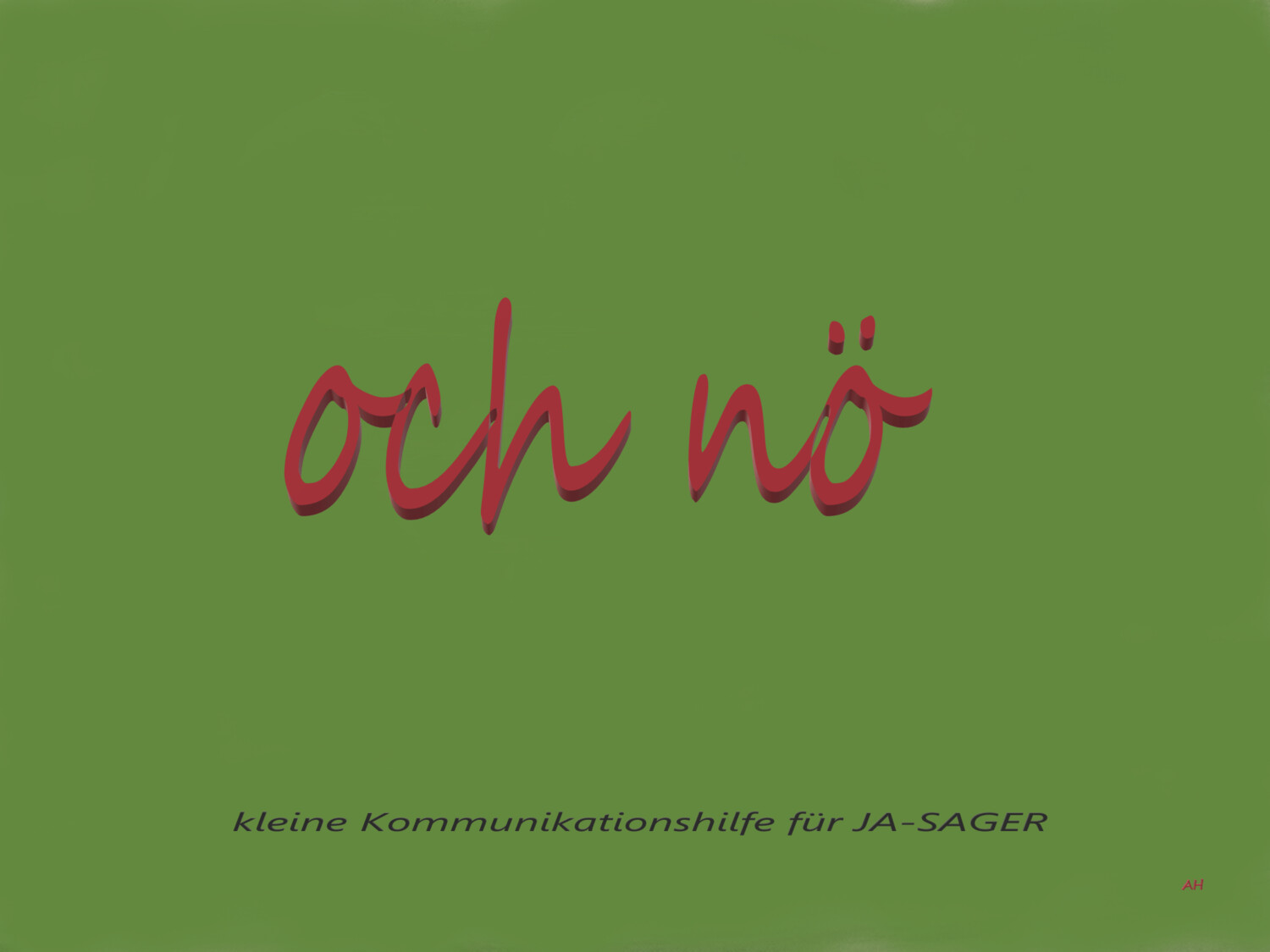 och nö - kleine Kommunikationshilfe für JA SAGER - Postkarte