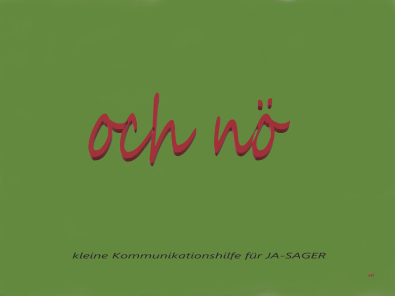 och nö - kleine Kommunikationshilfe für JA SAGER - Postkarte