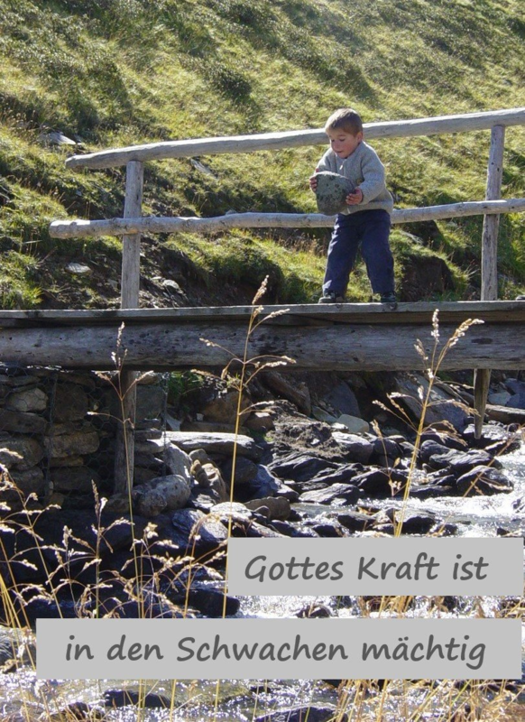 Gottes Kraft ist in den Schwachen mächtig - Postkarte