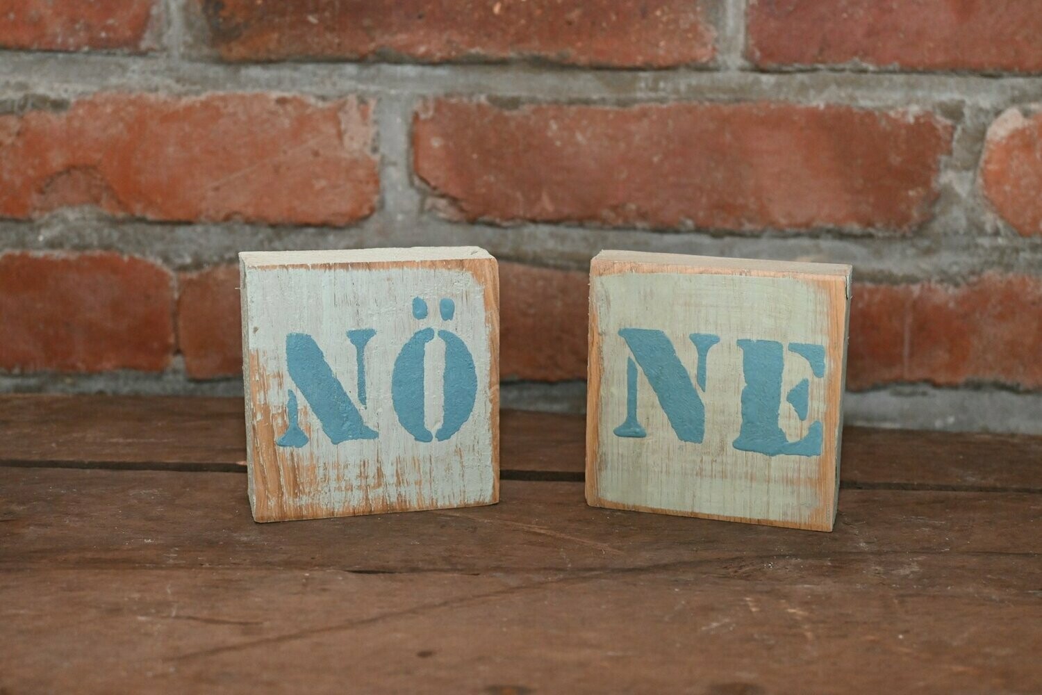 "NÖ NE" Holzschild  - Geschenkartikel
