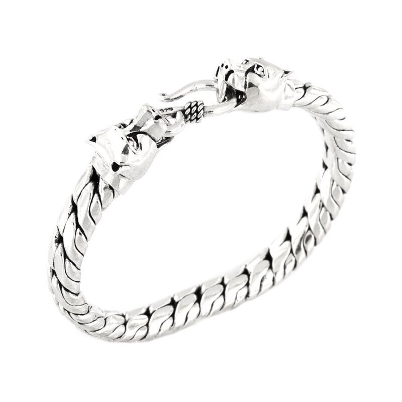 Bracelet Argent Léopard 18cm