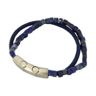 Bracelet Cuir Lapis Lazuli